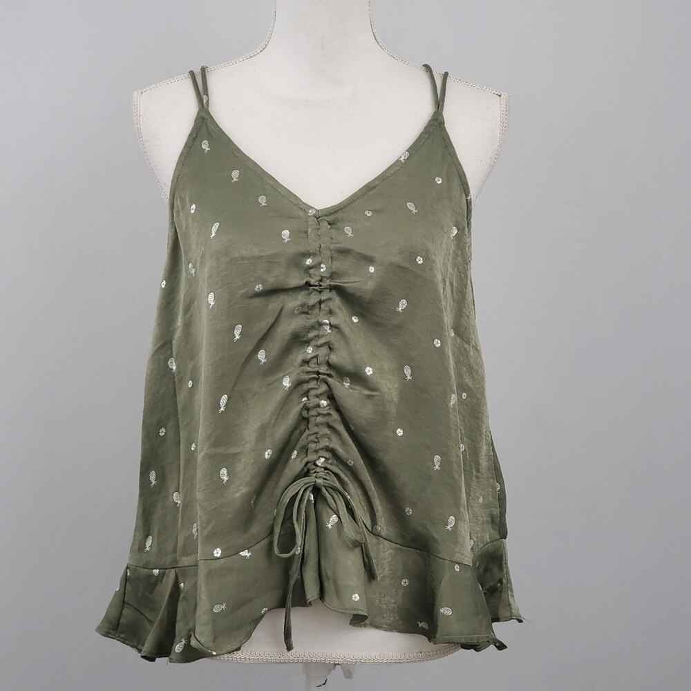 She + Sky Silky Pineapple Print Tank Top